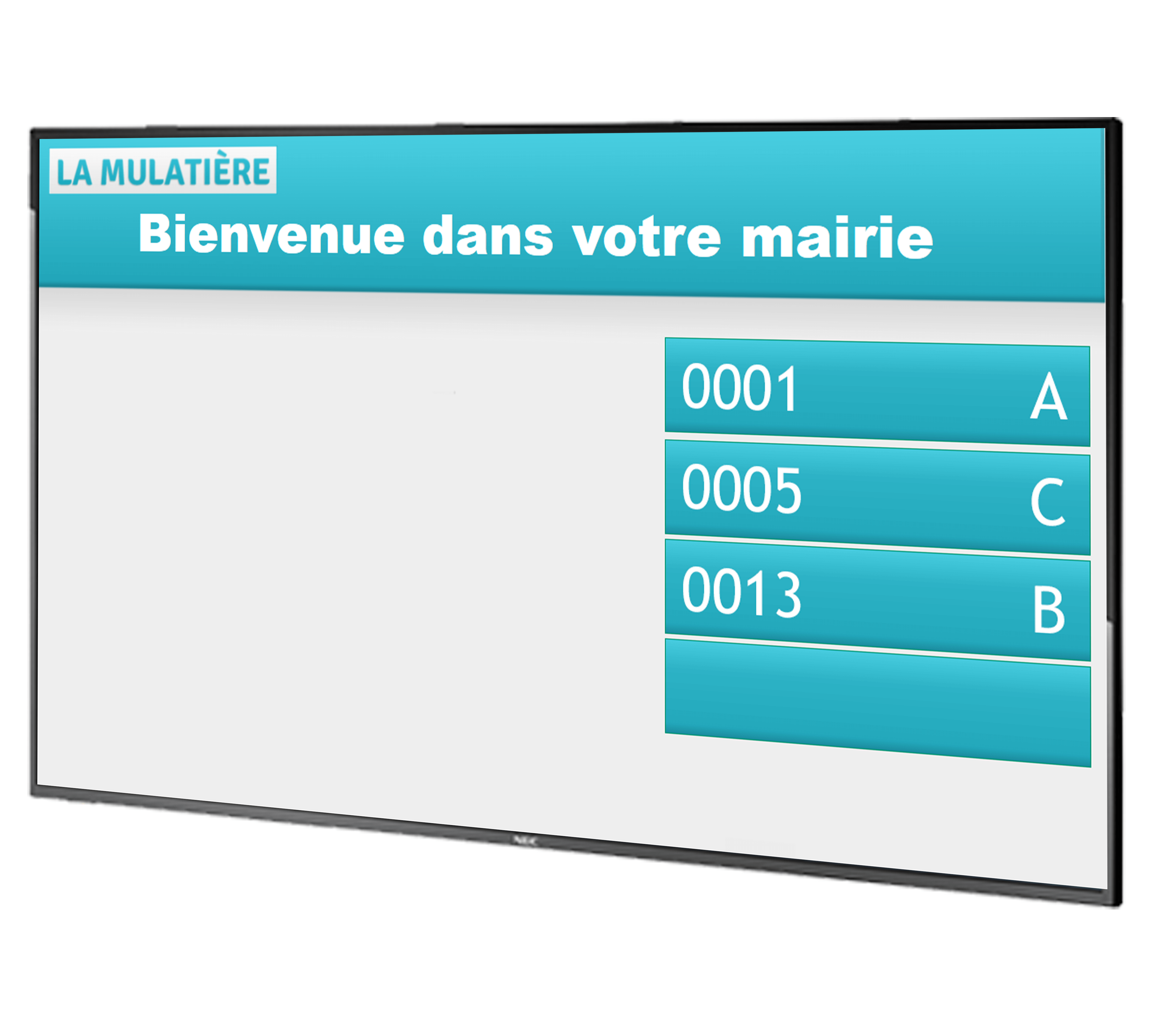 écran gestion de files d'attente