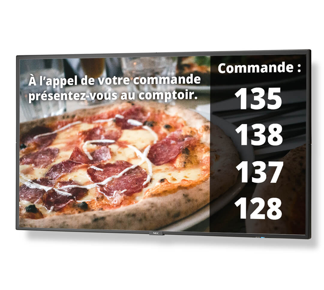 écran du logiciel de gestion de files d'attente simplfié
