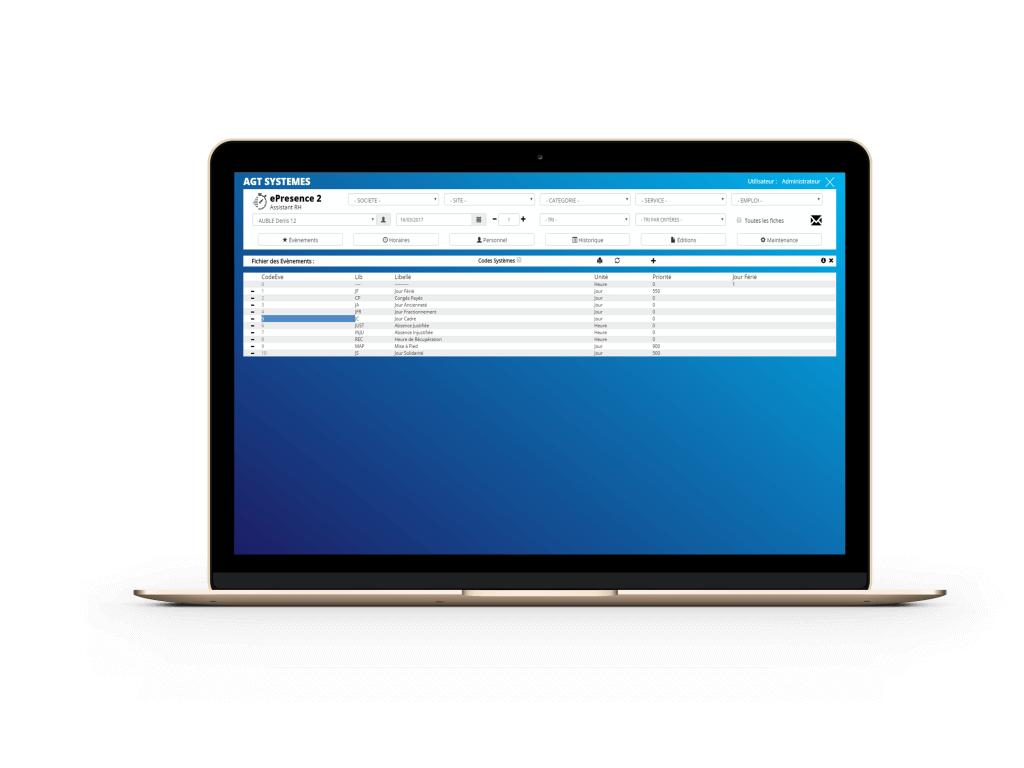 Logiciel de gestion de temps simplifié