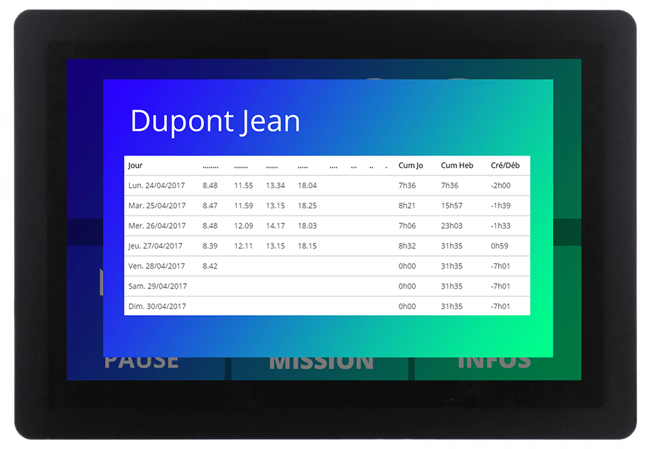 TS1050 – La badgeuse de gestion du temps tout en un